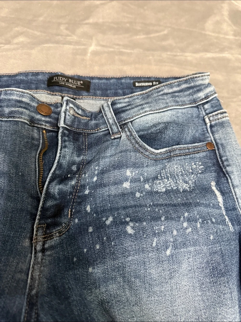 Judy Blue Light Blue Distressed Boyfriend fit Jeans style JB82169LT item 72519